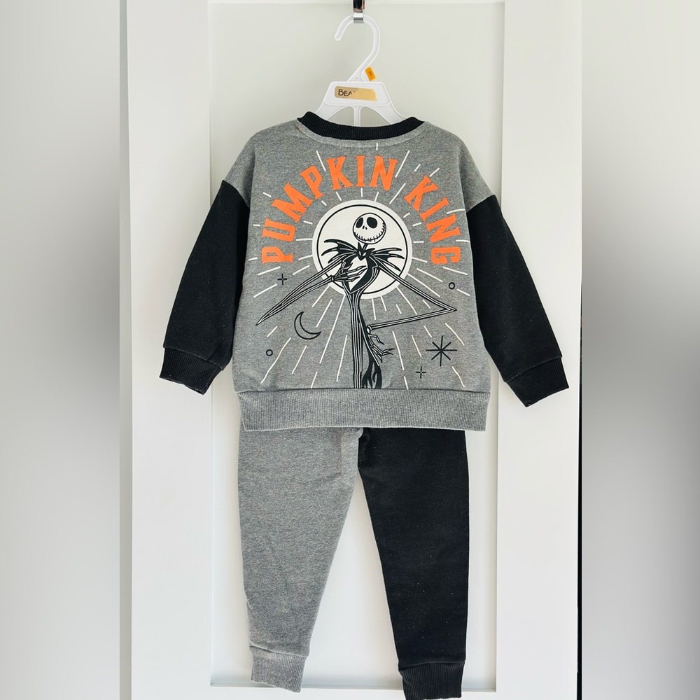 Disney Gray and Black Pumpkin King Kids Matching Set